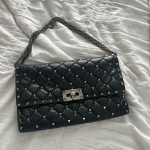 VALENTINO BLACK ROCKSTUD CROSSBODY BAG